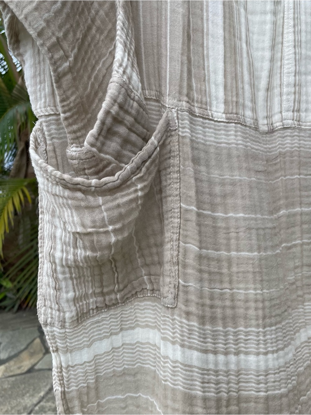 Free People Striped Beige Tunic Top - Picture 3 of 5